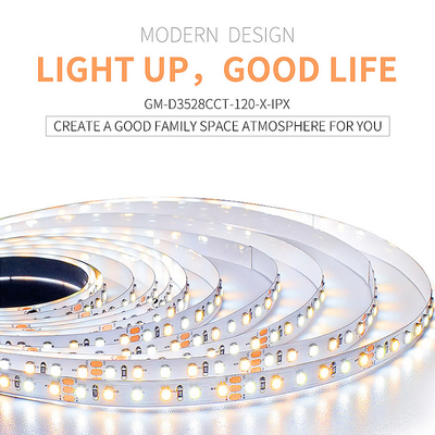 L'UL flexible de la couleur 120LEDs de la basse tension deux de lumière de bande de SMD 3528 LED a certifié