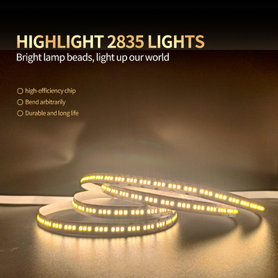 2835 basse lumière menée flexible menée de ruban de la tension 12/24V 10mm de bande