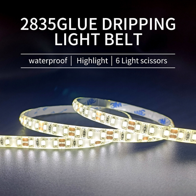 SMD 2835 Rigide LED Strip Lights IP65 Glue Dripping Lampe étanche 12V/24V