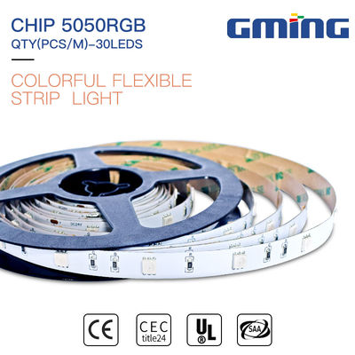 Bande menée flexible Cuttable de SMD 5050 RVB, lumière de bande 10mmLed d'intérieur extérieure IP20/65/67/68