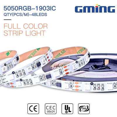 Bande à télécommande 9.6W de 5050RGB 1903IC Dimmable SMD LED