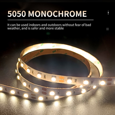 Lampe monochrome de température de lumière de bande de SMD 5050 LED de décoration d'intérieur/extérieure